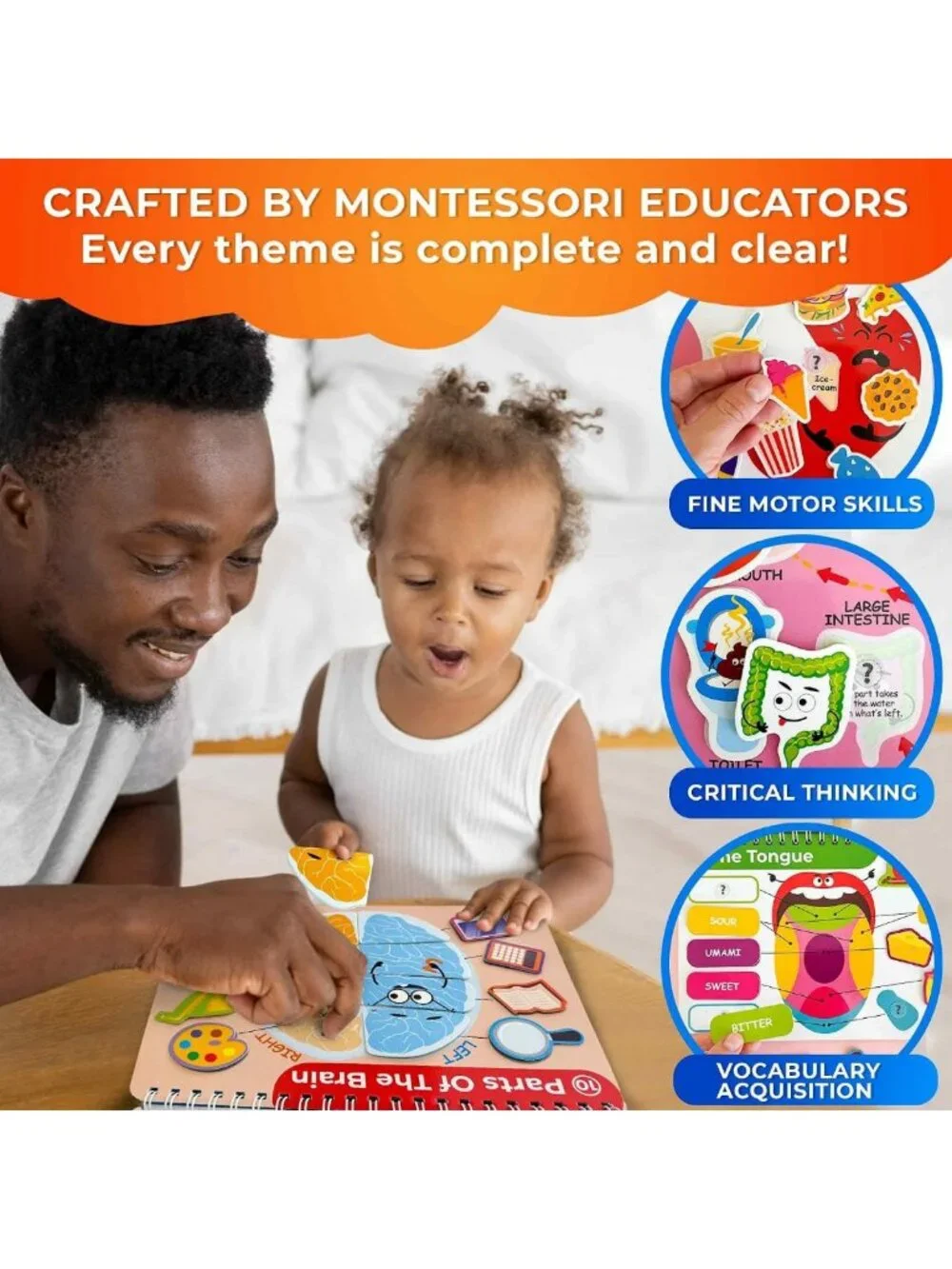 Engaging Montessori Busy Book for Kids 4-8 | Educational Activity Book for